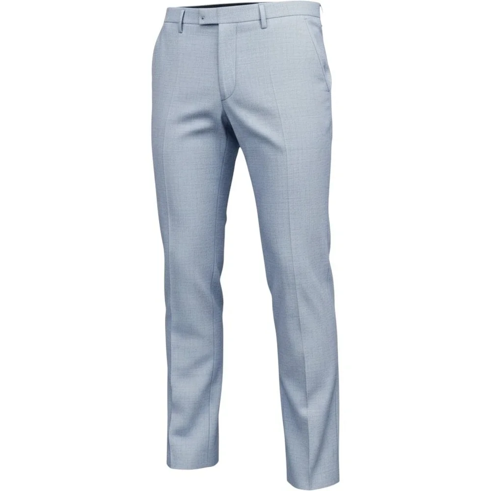 Bonobos Mens Daily Grind Wednesday Dress Pants Light Blue Micro Pattern‎ 35x29